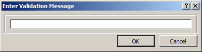 Enter Validation Message