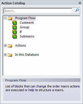 Action Catalog