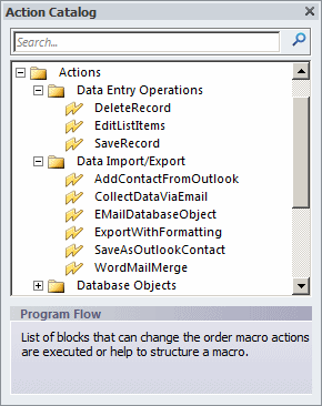 Action Catalog