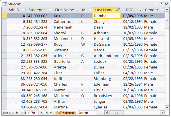 Filtering a String-Based Field