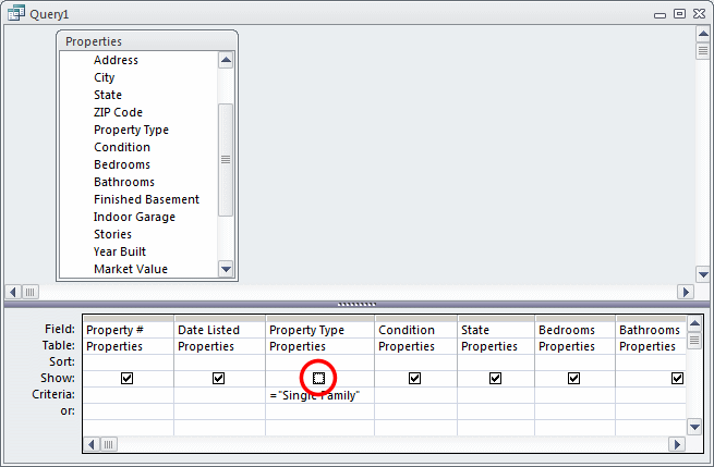 Hiding a Conditional Column
