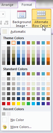 Alternate Row Color