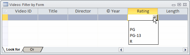 Filter by Form