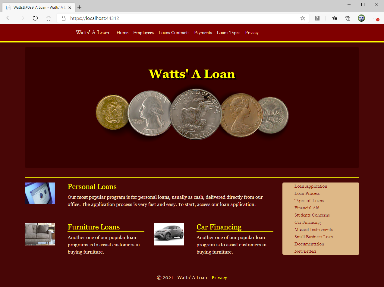 Watts's A Loan - Home Page