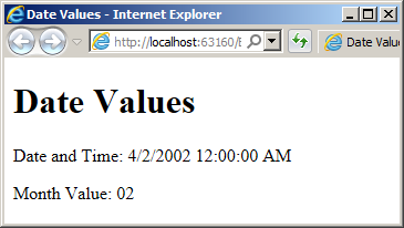Date and Time Values
