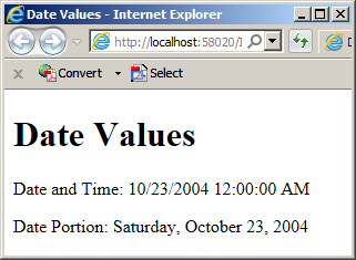 Date Values