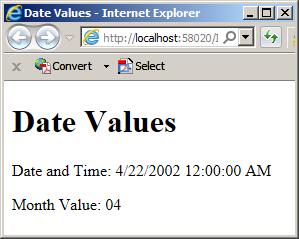 Date and Time Values