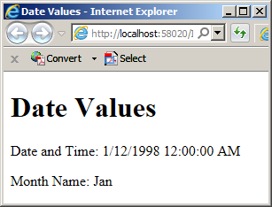 Date and Time Values