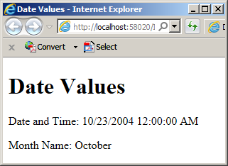 Date and Time Values
