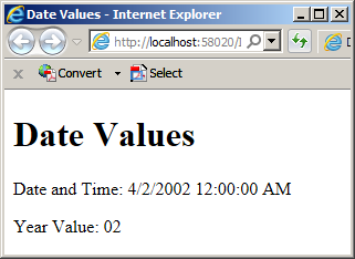 Date and Time Values