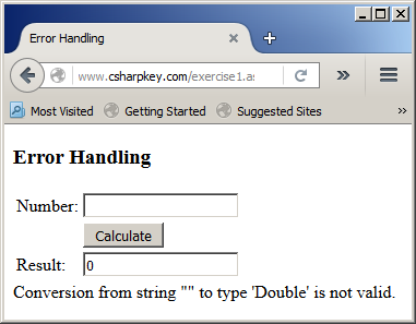 Fundamentals of Exceptions in the .NET Framework