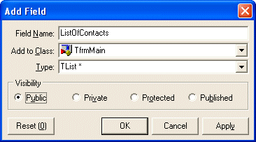 The Add Field Dialog Box