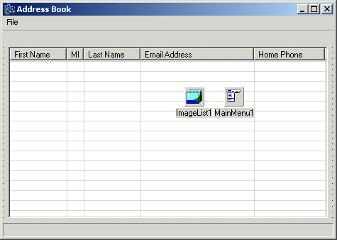 Address Book - List View