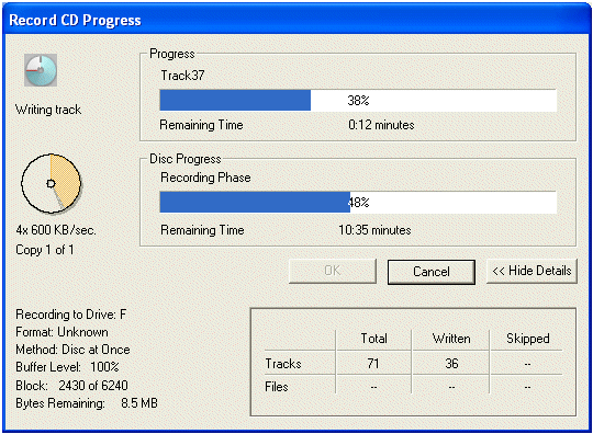 A form without system buttons
