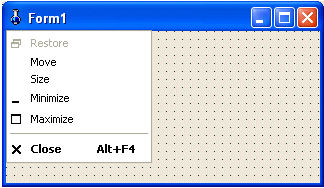 The system menu