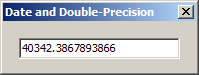 Date and Double-Precision Values