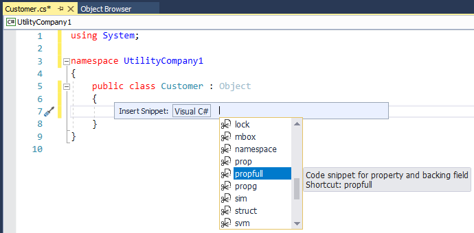 Code Snippet - Full Property