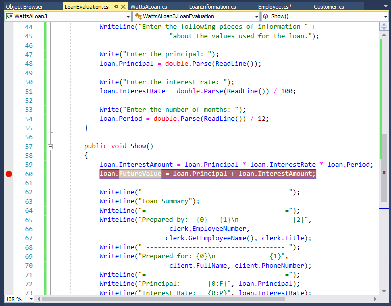 Debugging - The Code Editor
