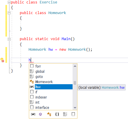 Variable Completion