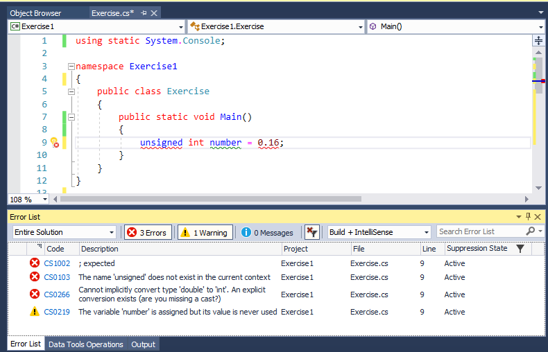 Error List