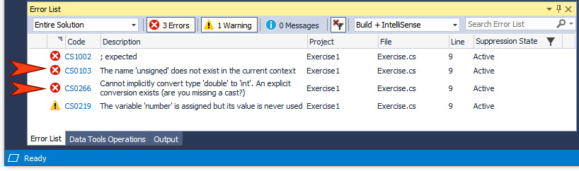 Error List