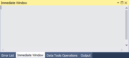 Immediate Window