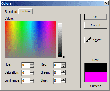 The Color Dialog Box