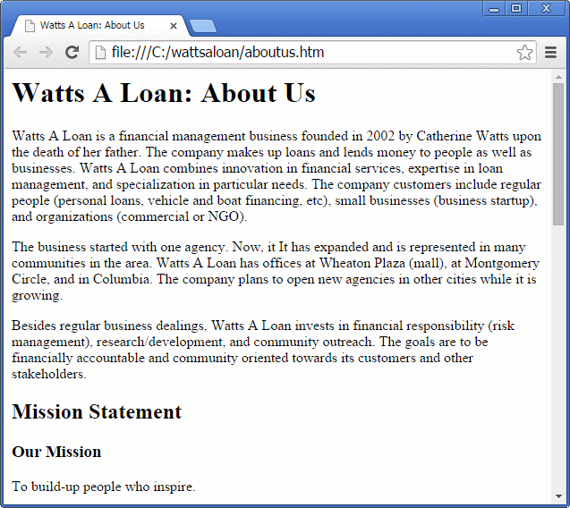 Creating Headings