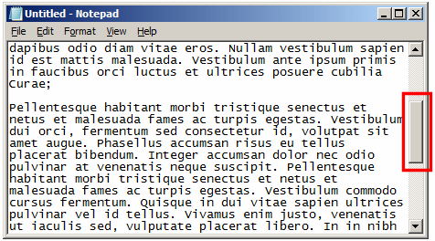 Scroll Bars