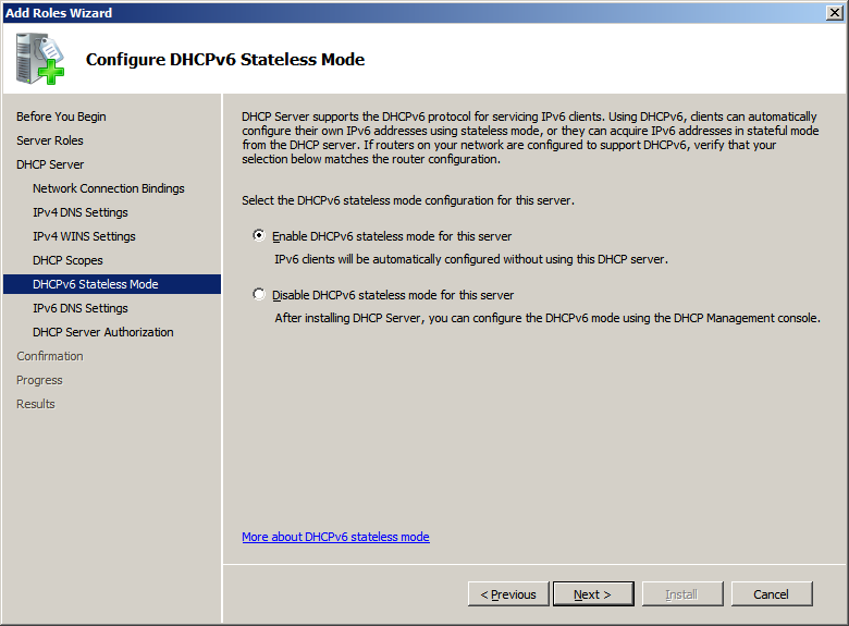 DHCP Server Setup