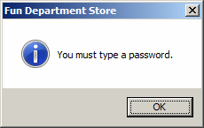 Missing Password