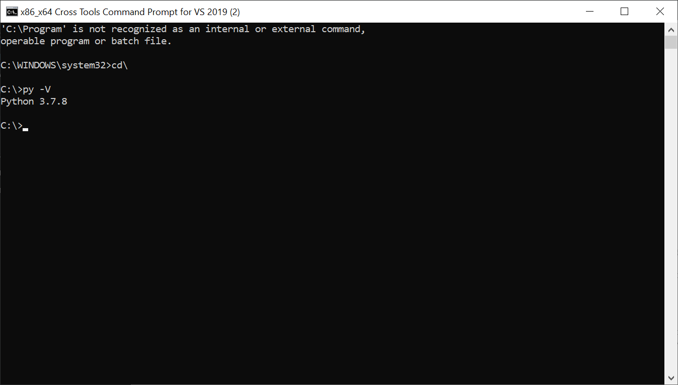 Command Prompt - Checking Python Installation and Version