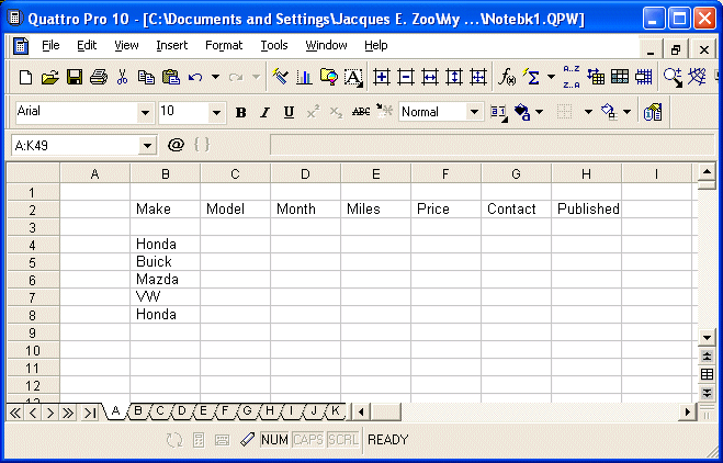 Corel Quattro Pro