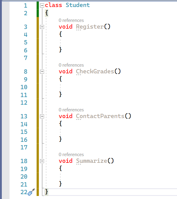 Code Editor - Regions - Collapsed