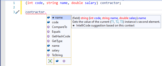 Accessing an Element of a Tuple