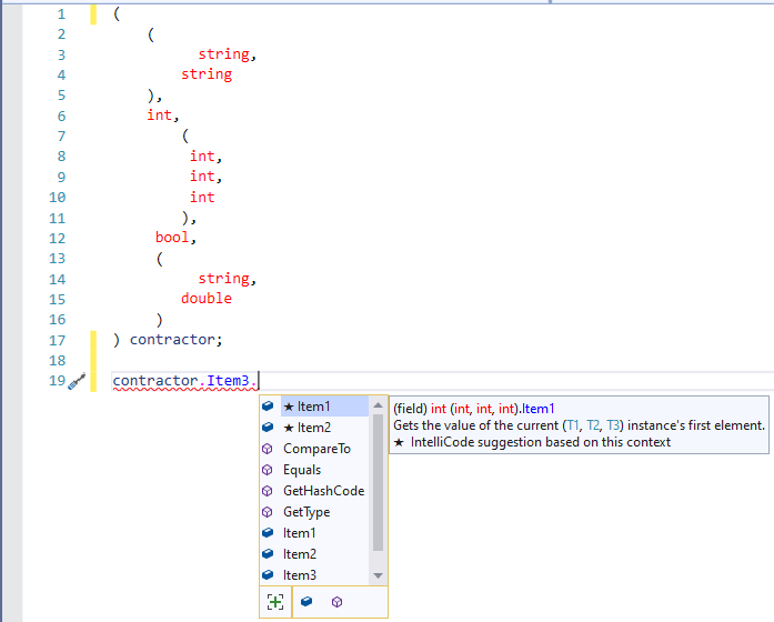 Tuples and Properties