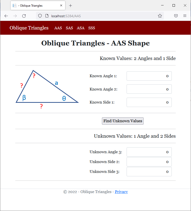 Oblique Triangles - AAS