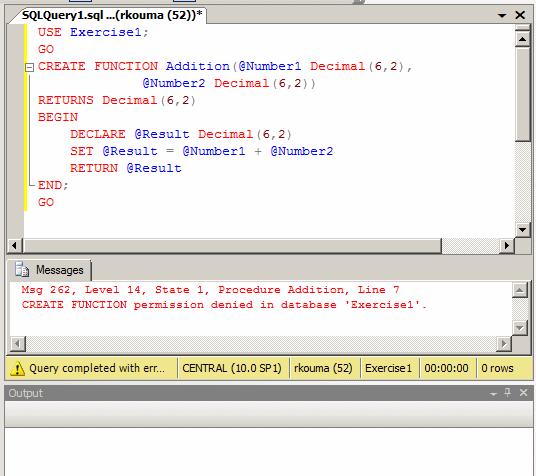 Function Error