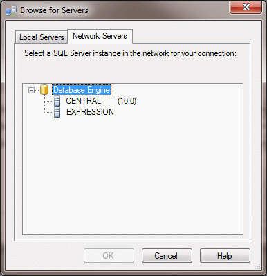 Browse for Server