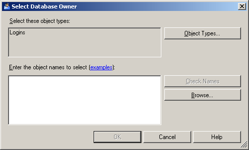 Select Database Owner