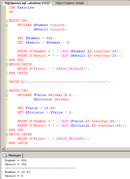 Excception Handling