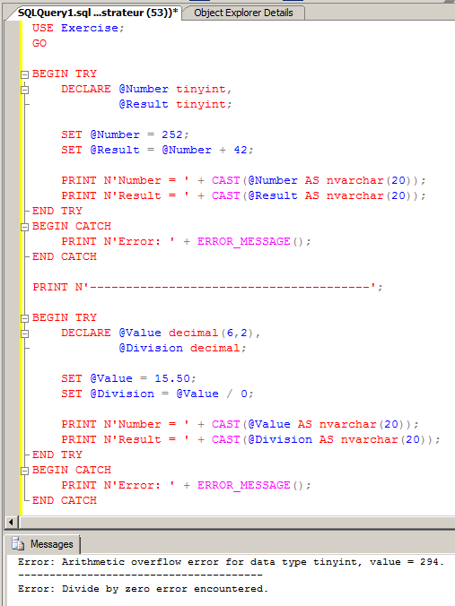 Multiple Exceptions