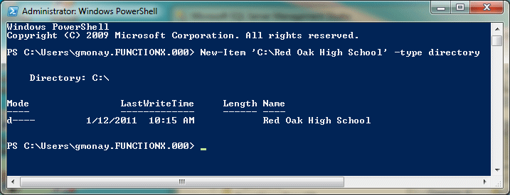 Creating a Directory