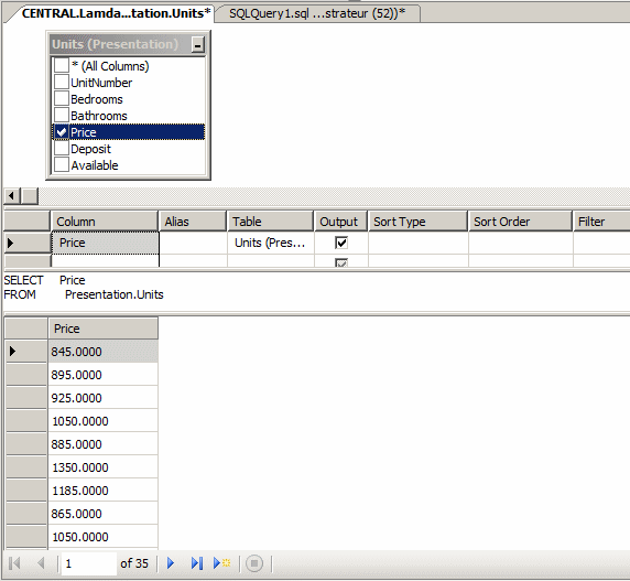 Selecting One Field