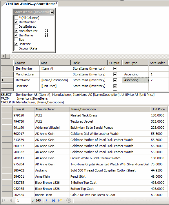 Sorting With More Than One Column