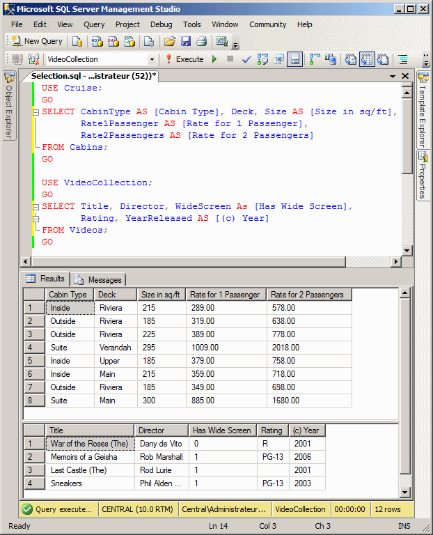 Showing Records of Various Tables