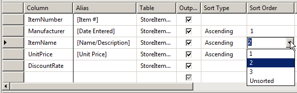 Sorting Order