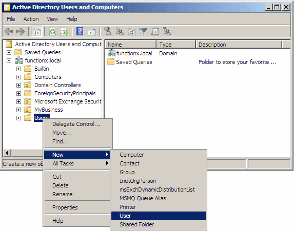 Active Directory Users and Computers