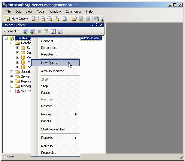 Microsoft SQL Server Management Studio