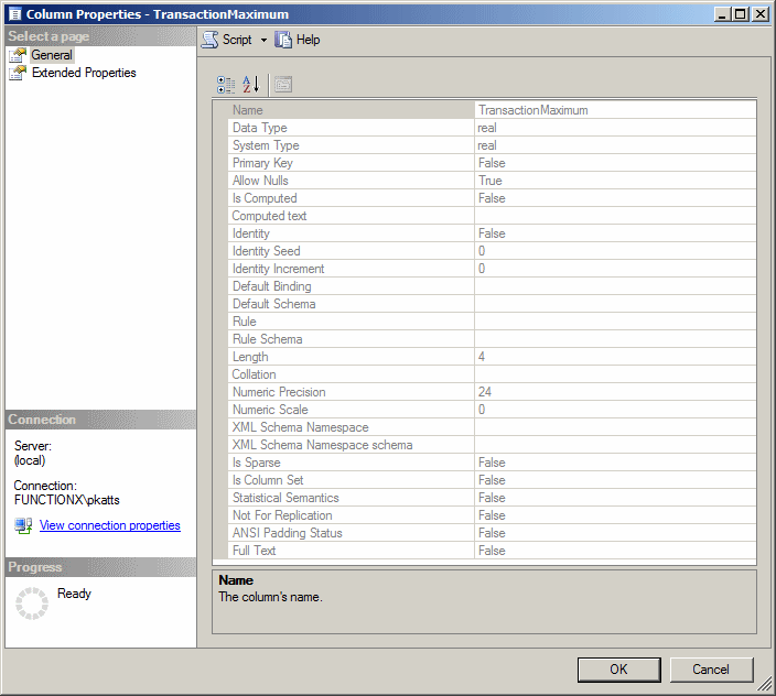 Column Properties